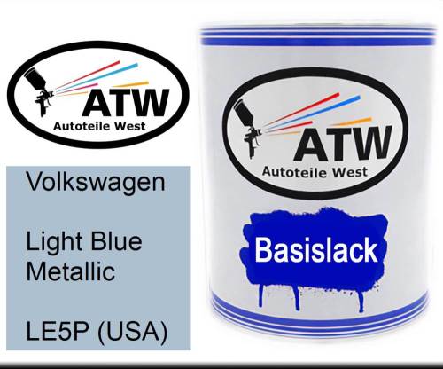 Volkswagen, Light Blue Metallic, LE5P (USA): 1L Lackdose, von ATW Autoteile West.